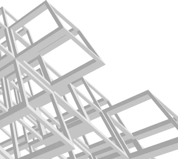 Linhas Abstratas Desenho Conceito Arte Arquitetônica Formas Geométricas Mínimas — Vetor de Stock