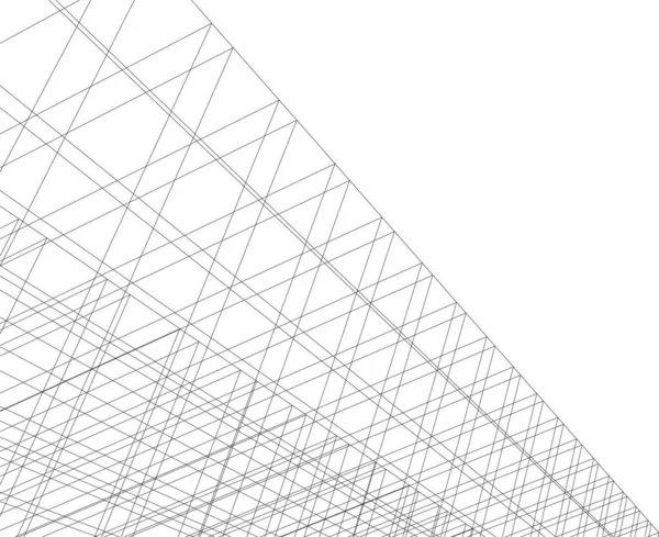 Lignes Dessin Abstraites Dans Concept Art Architectural Formes Géométriques Minimales — Image vectorielle