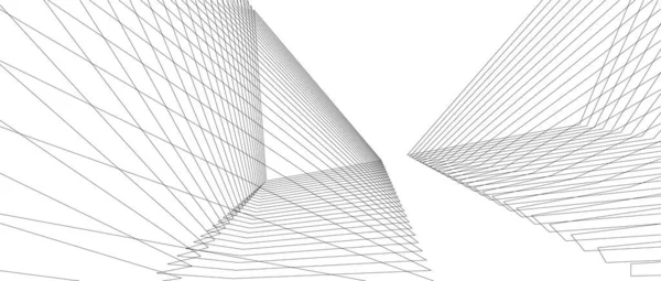 Forme Geometriche Minimali Linee Architettoniche — Vettoriale Stock