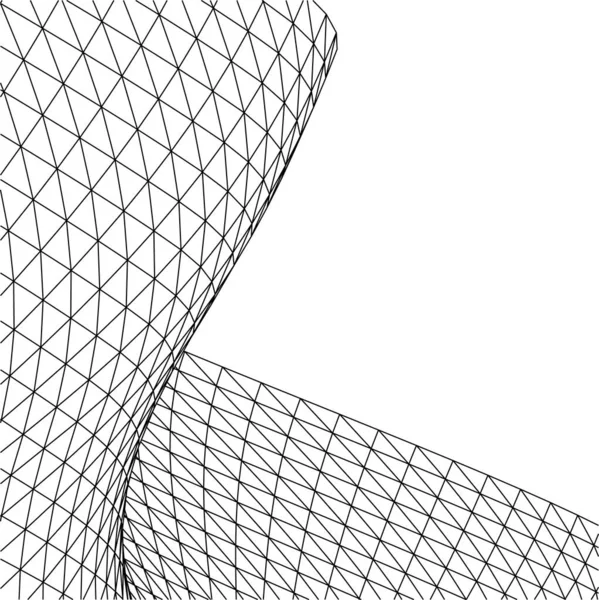 Abstracte Tekenlijnen Architectonisch Kunstconcept Minimale Geometrische Vormen — Stockvector