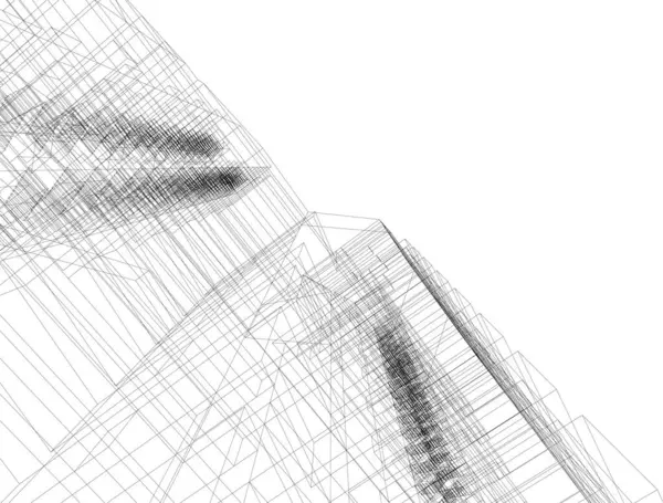 建築芸術の概念における抽象的な線や最小限の幾何学的形状 — ストックベクタ