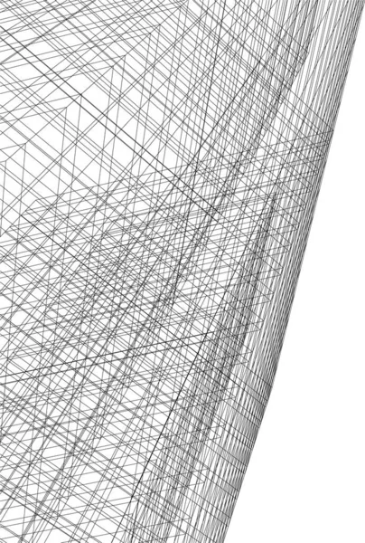 Linhas Abstratas Desenho Conceito Arte Arquitetônica Formas Geométricas Mínimas — Vetor de Stock