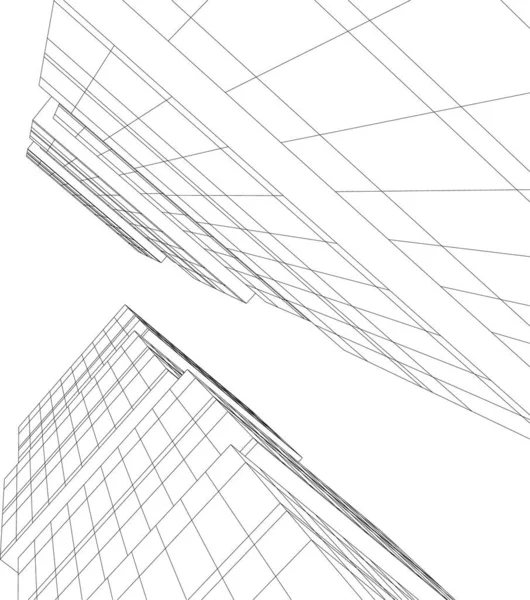 Linhas Abstratas Desenho Conceito Arte Arquitetônica Formas Geométricas Mínimas — Vetor de Stock