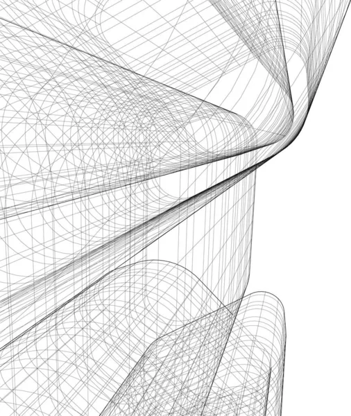 Абстрактные Чертежи Архитектурном Искусстве Минимальные Геометрические Формы — стоковый вектор