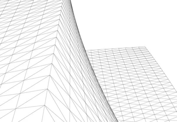 Linhas Abstratas Desenho Conceito Arte Arquitetônica Formas Geométricas Mínimas — Vetor de Stock