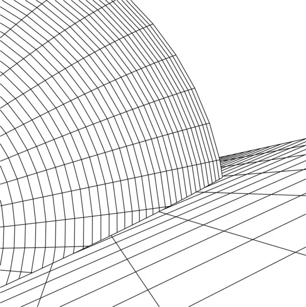 Abstracte Tekenlijnen Architectonisch Kunstconcept Minimale Geometrische Vormen — Stockvector