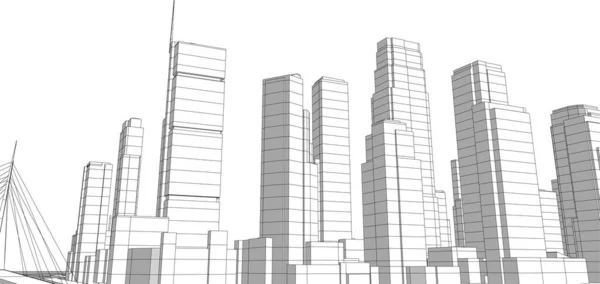 Architectuur Gebouw Illustratie Achtergrond — Stockvector