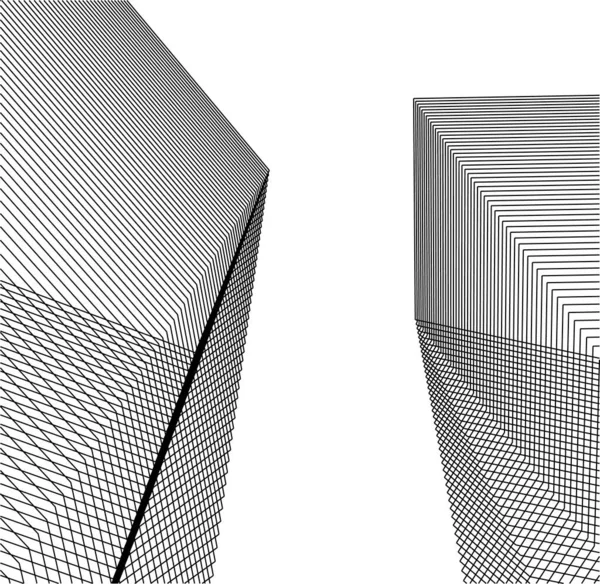 Formas Geométricas Mínimas Linhas Arquitetônicas — Vetor de Stock