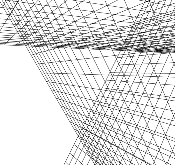 Lignes Dessin Abstraites Dans Concept Art Architectural Formes Géométriques Minimales — Image vectorielle