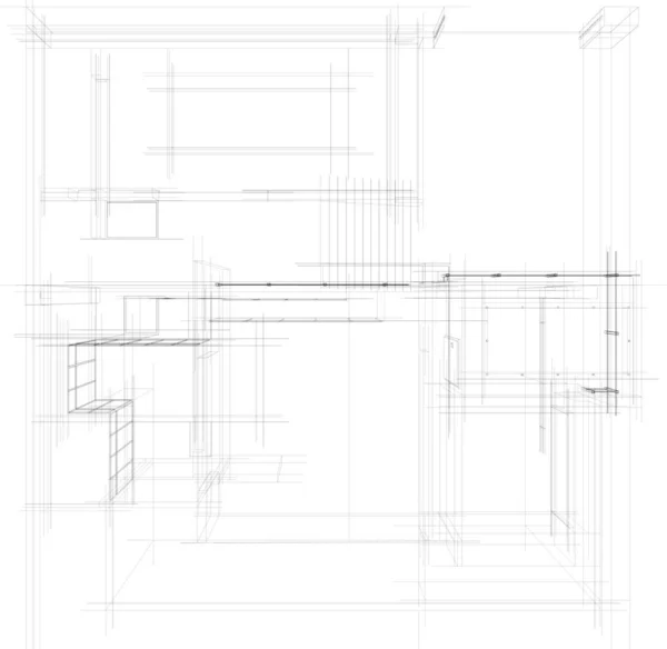 建筑3D背景图 — 图库矢量图片