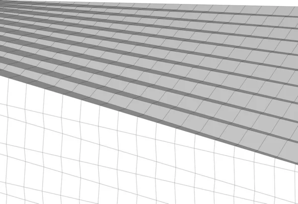 Abstracte Tekenlijnen Architectonisch Kunstconcept Minimale Geometrische Vormen — Stockvector