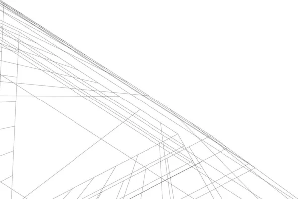 Formas Geométricas Mínimas Linhas Arquitetônicas — Vetor de Stock