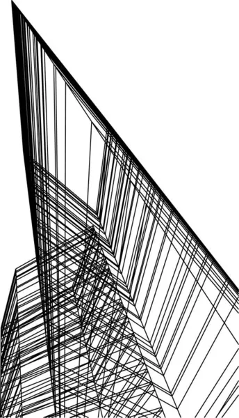 Formas Geométricas Mínimas Líneas Arquitectónicas — Archivo Imágenes Vectoriales