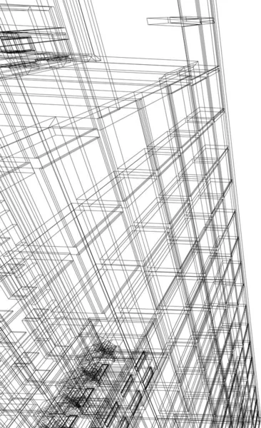 Architecture Bâtiment Illustration Sur Fond — Image vectorielle