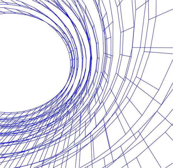 Líneas Abstractas Dibujo Concepto Arte Arquitectónico Formas Geométricas Mínimas — Vector de stock