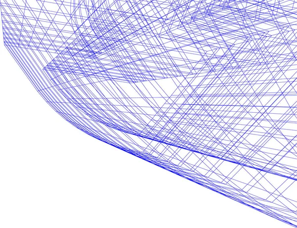 Líneas Abstractas Dibujo Concepto Arte Arquitectónico Formas Geométricas Mínimas — Archivo Imágenes Vectoriales