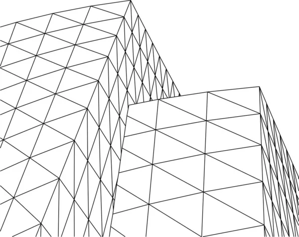 Formas Geométricas Mínimas Linhas Arquitetônicas — Vetor de Stock