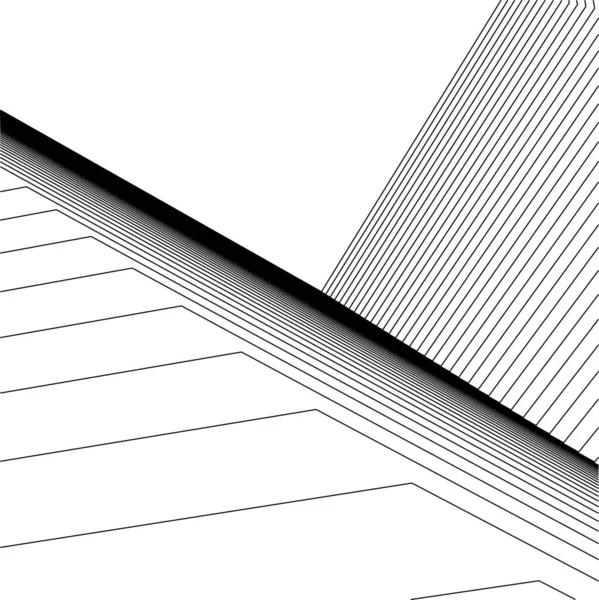 Bentuk Geometris Minimal Garis Arsitektur - Stok Vektor