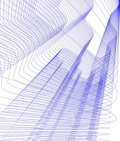 Abstracte Tekenlijnen Architectonisch Kunstconcept Minimale Geometrische Vormen — Stockvector