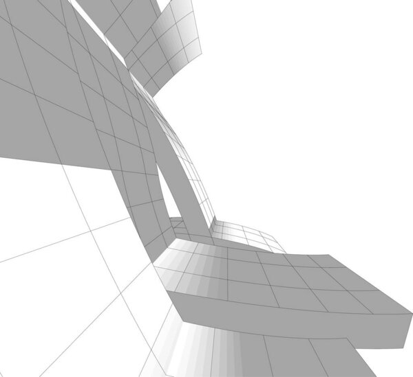 Abstract drawing lines in architectural art concept, minimal geometrical shapes.