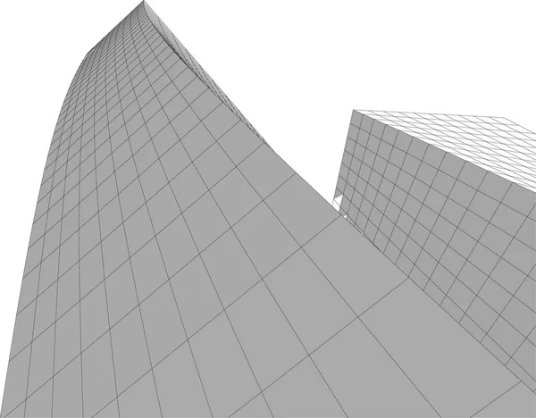 Linhas Abstratas Desenho Conceito Arte Arquitetônica Formas Geométricas Mínimas —  Vetores de Stock