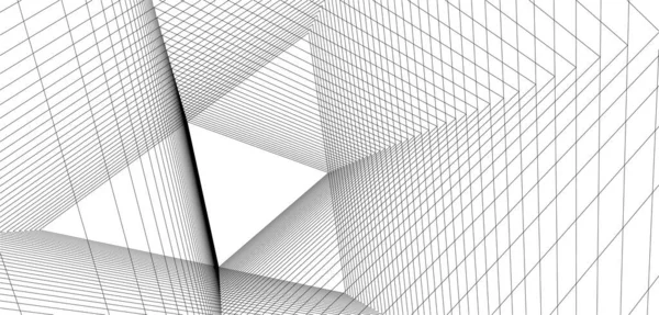 建築芸術の概念における抽象的な線や最小限の幾何学的形状 — ストックベクタ