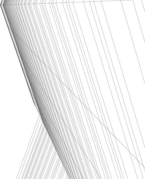 Linhas Abstratas Desenho Conceito Arte Arquitetônica Formas Geométricas Mínimas — Vetor de Stock