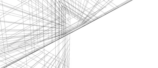 Αφηρημένες Σχεδιαστικές Γραμμές Στην Αρχιτεκτονική Έννοια Της Τέχνης Ελάχιστα Γεωμετρικά — Διανυσματικό Αρχείο