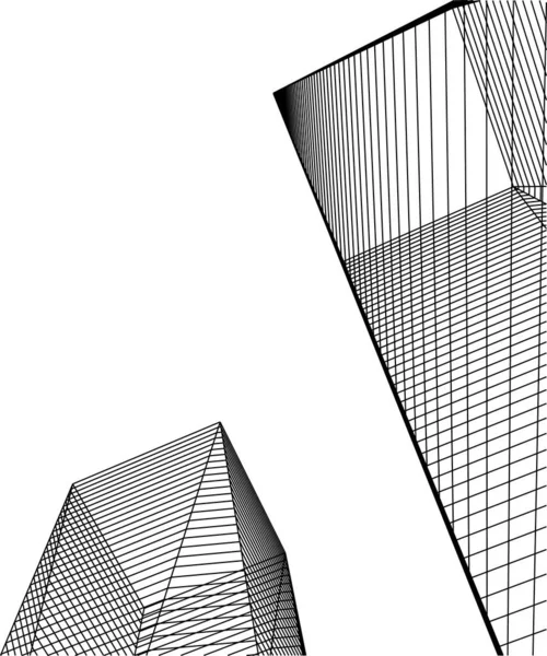 Formas Geométricas Mínimas Linhas Arquitetônicas — Vetor de Stock