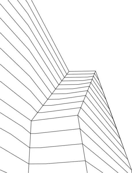 Linhas Abstratas Desenho Conceito Arte Arquitetônica Formas Geométricas Mínimas — Vetor de Stock