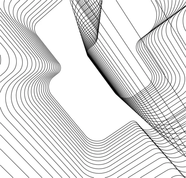 Linhas Abstratas Desenho Conceito Arte Arquitetônica Formas Geométricas Mínimas —  Vetores de Stock