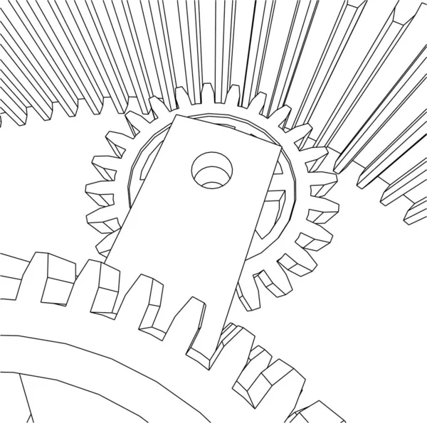 Linhas Abstratas Desenho Conceito Arte Arquitetônica Formas Geométricas Mínimas — Vetor de Stock