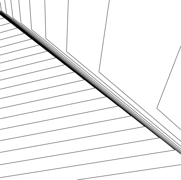 Minimale Geometrische Vormen Architectonische Lijnen — Stockvector