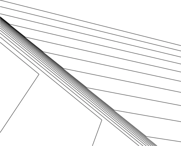 Mimari Sanat Konseptinde Soyut Çizgiler Minimum Geometrik Şekiller — Stok Vektör