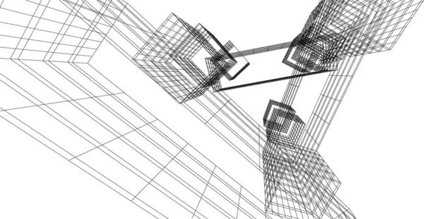 Minimalne Kształty Geometryczne Linie Architektoniczne — Wektor stockowy