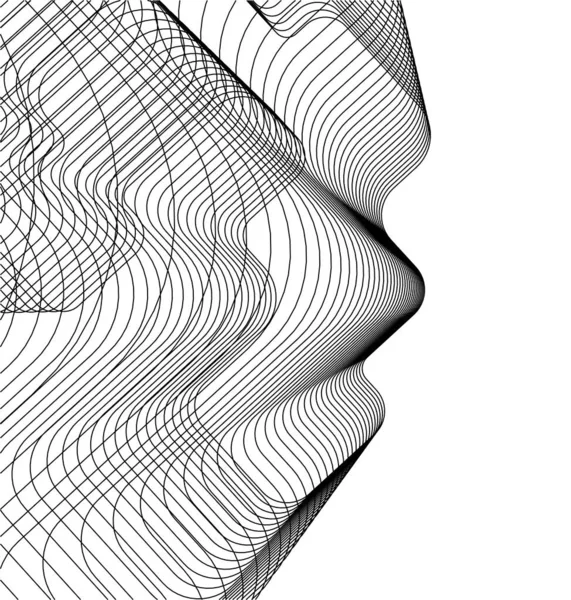 Elvont Rajzvonalak Építészeti Képzőművészetben Minimális Geometriai Formák — Stock Vector