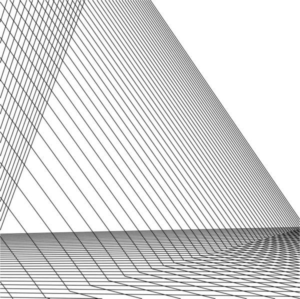 Lignes Dessin Abstraites Dans Concept Art Architectural Formes Géométriques Minimales — Image vectorielle