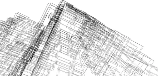 Arquitetura Edifício Ilustração Fundo —  Vetores de Stock