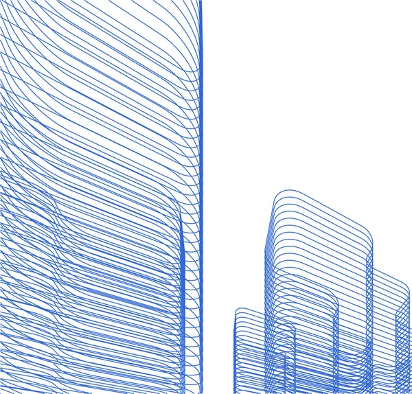 Linhas Abstratas Desenho Conceito Arte Arquitetônica Formas Geométricas Mínimas — Vetor de Stock