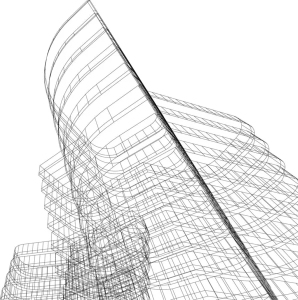 Arquitetura Edifício Ilustração Fundo — Vetor de Stock