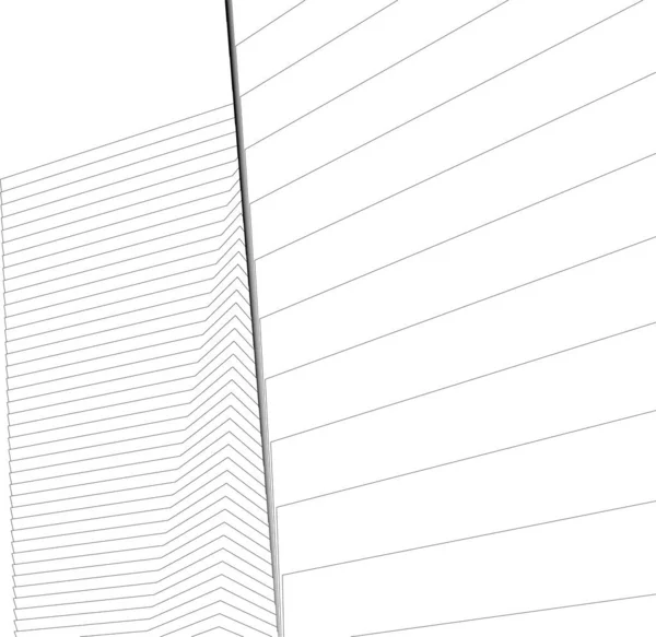 Minimale Geometrische Formen Architektonische Linien — Stockvektor