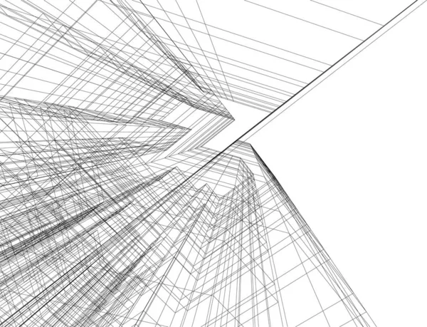 Arquitectura Edificio Ilustración Sobre Fondo — Archivo Imágenes Vectoriales