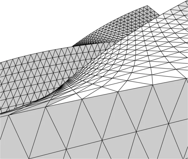 Abstrakcyjne Linie Rysunku Koncepcji Sztuki Architektonicznej Minimalne Kształty Geometryczne — Wektor stockowy