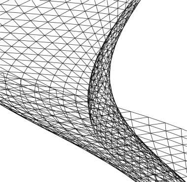 Mimari sanat konseptinde soyut çizgiler, minimum geometrik şekiller. 