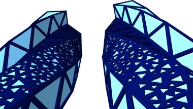 Mimari sanat konseptinde soyut çizgiler, minimum geometrik şekiller.