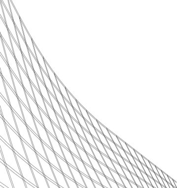 Mimari sanat konseptinde soyut çizgiler, minimum geometrik şekiller. 