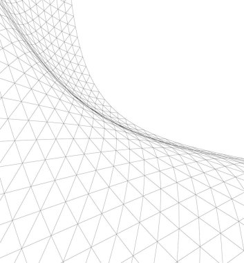 Mimari sanat konseptinde soyut çizgiler, minimum geometrik şekiller. 