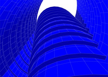 Mimari sanat konseptinde soyut çizgiler, minimum geometrik şekiller.