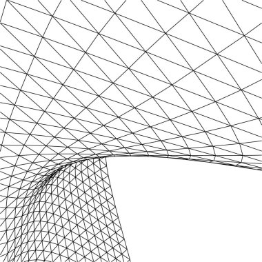 Mimari sanat konseptinde soyut çizgiler, minimum geometrik şekiller. 