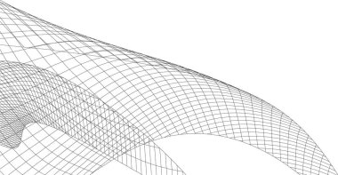 Mimari sanat konseptinde soyut çizgiler, minimum geometrik şekiller.